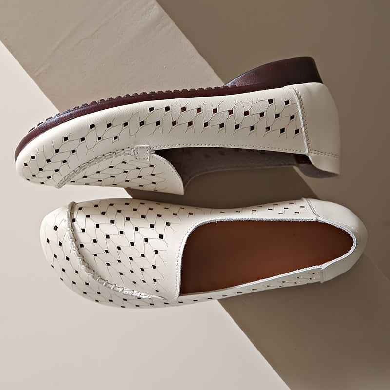 Zapatillas transpirables ligeras para mujer con colores contrastantes y punta cerrada
