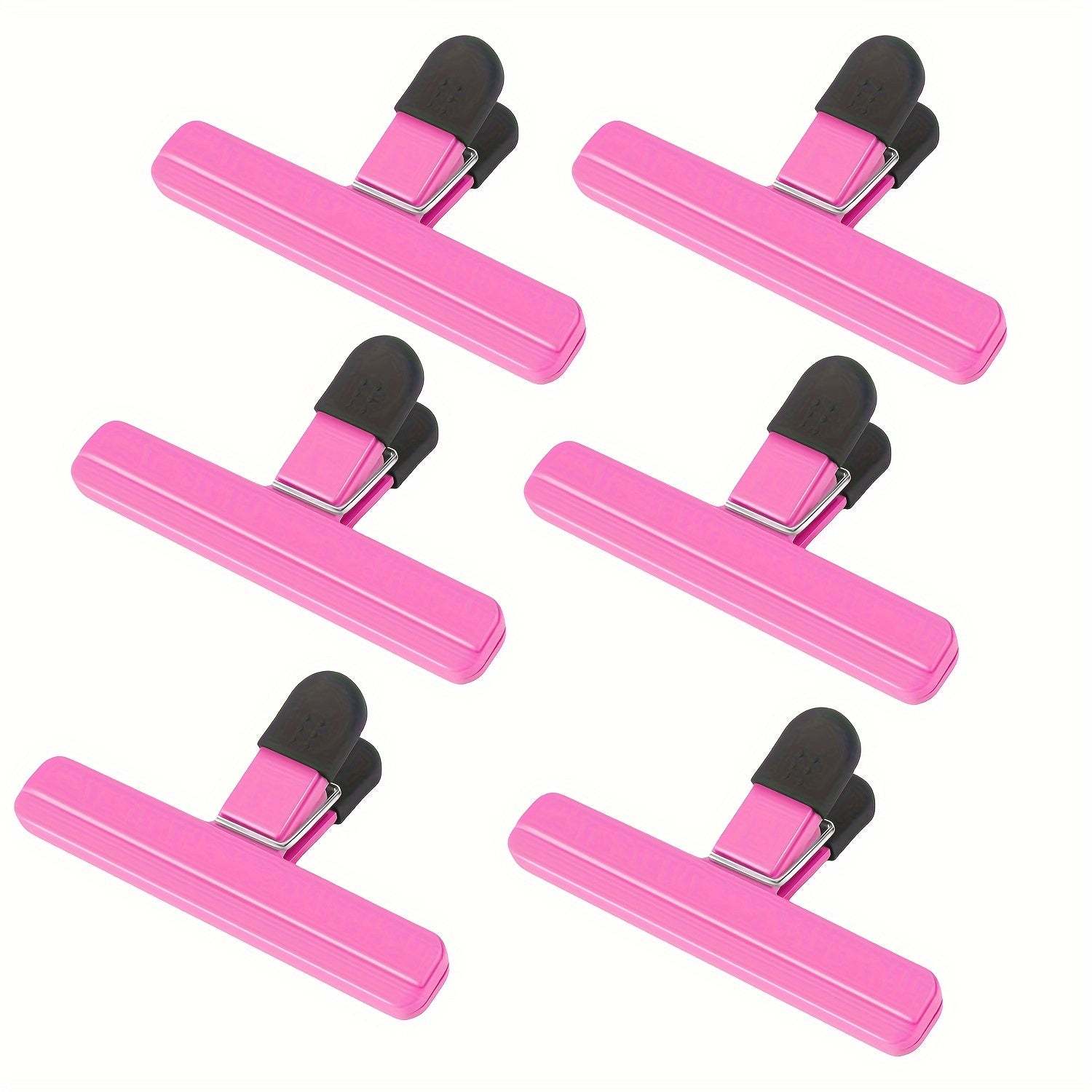 Namlikka chidamli saqlash uchun 6 ta qayta ishlatiladigan oziq-ovqat sumkasi yopish kliplar to'plami