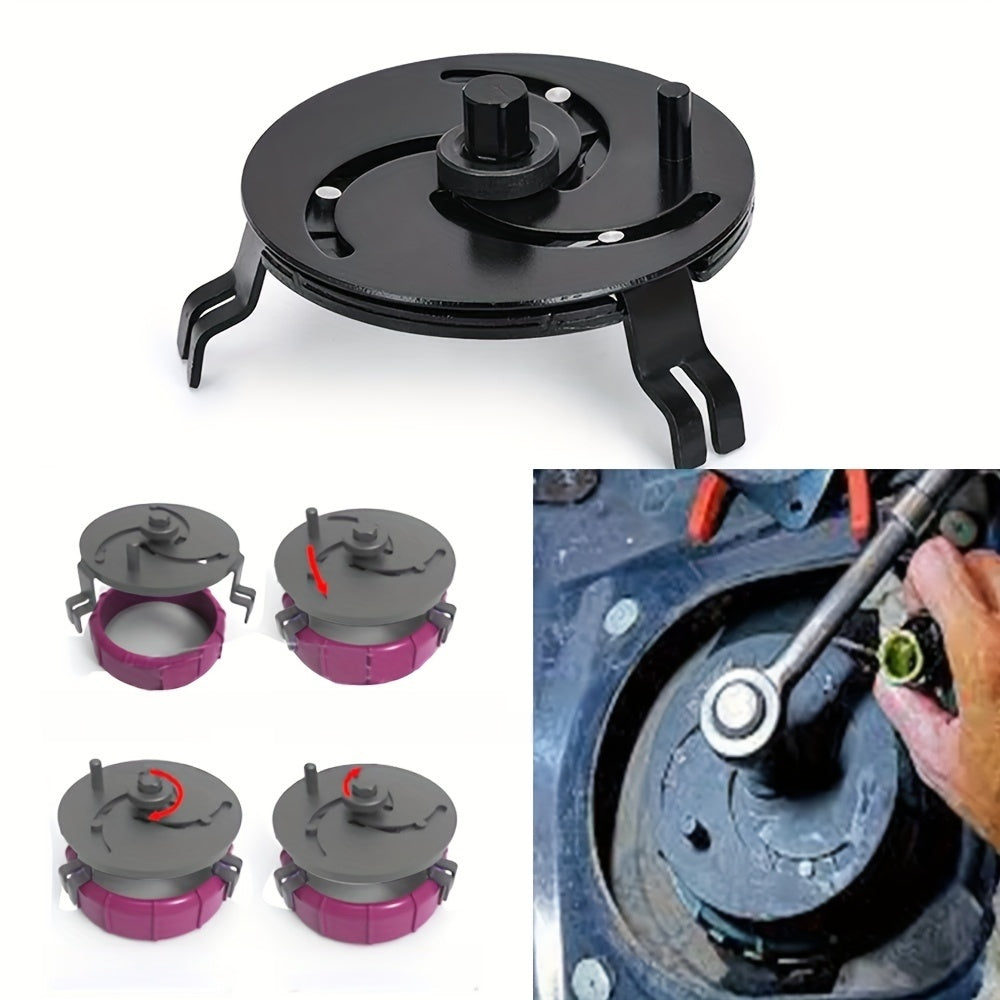 Universal 3-in-1 Fuel Tank Cap Wrench Adjustable Steel Open End Spanner