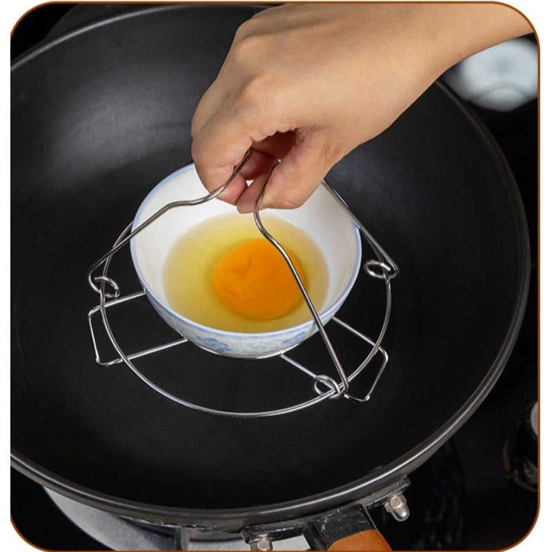 Foldable Stainless Steel Steamer Rack for Cooking and Serving, Anti-Scald Feature