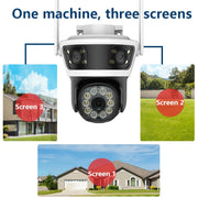 1080P HD Wi-Fi Aqlli Uy Xavfsizlik Kamerasi, 360° PTZ Kechqurun Ko‘rish va Harakat Signalizatsiyasi bilan