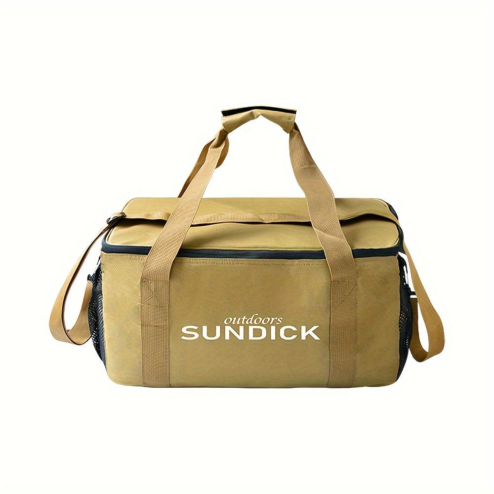 Набор для пикника и кемпинга на открытом воздухе с прочной сумкой для посуды и кухонных принадлежностей