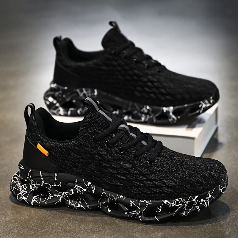 Men's Casual Sports Shoes Low Top Fabric Upper Rubber Sole Round Toe Lace-Up All-Season