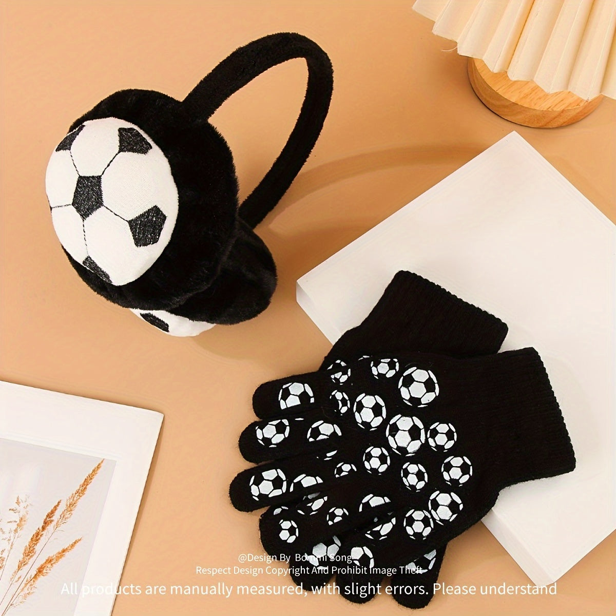 Winter Sports Acrylic Earmuffs and Gloves Set Unisex Cold Weather Accessories