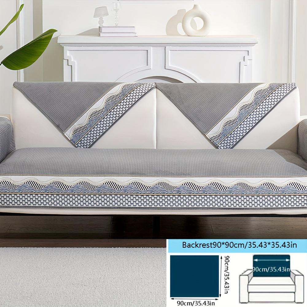 Velvet Sofa Cushion Cover Non-Slip Pet-Friendly All-Season Protecting Armchair Loveseat 3-4 Seater