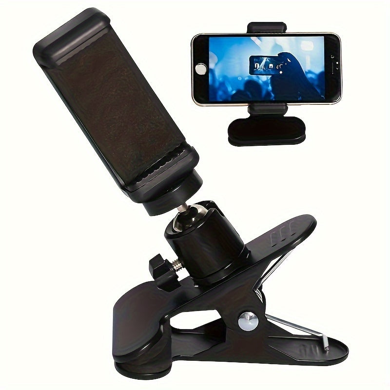Adjustable ABS Guitar Headphone Holder with 360-Degree Rotation and Mobile Phone Stand