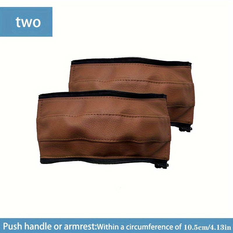 Premium Faux Leather Stroller Armrest Cover for Baby Carriages