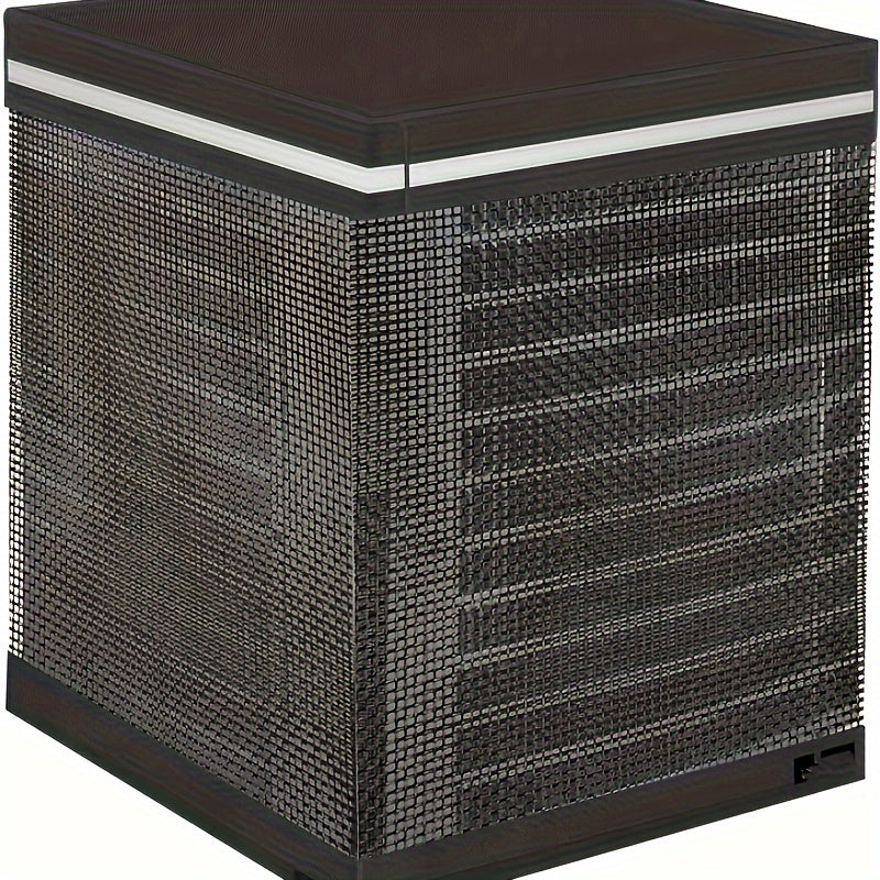 Markaziy Havo Konditsioneri uchun Himoya Qopqog'i| Kuchli PVC material, to'rli havalandırma va olib tashlanadigan suv o'tkazmaydigan yuqori qism - Tashqi AC birliklari uchun zamonaviy qora qoplama, elektr energiyasini talab qilmaydi.