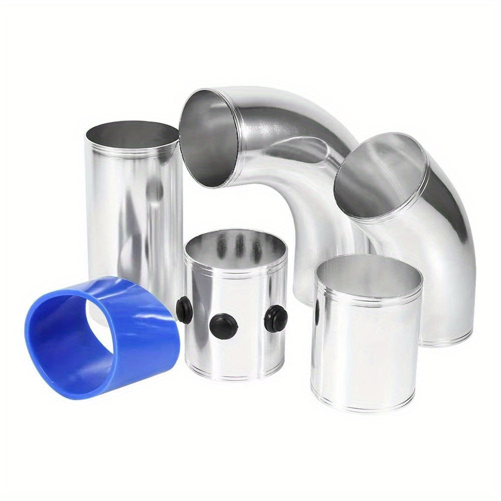 Universal alyuminiy qotishmasi sovuq havo olish quvuri to'plami 3 dyuym 76mm turbo uchun