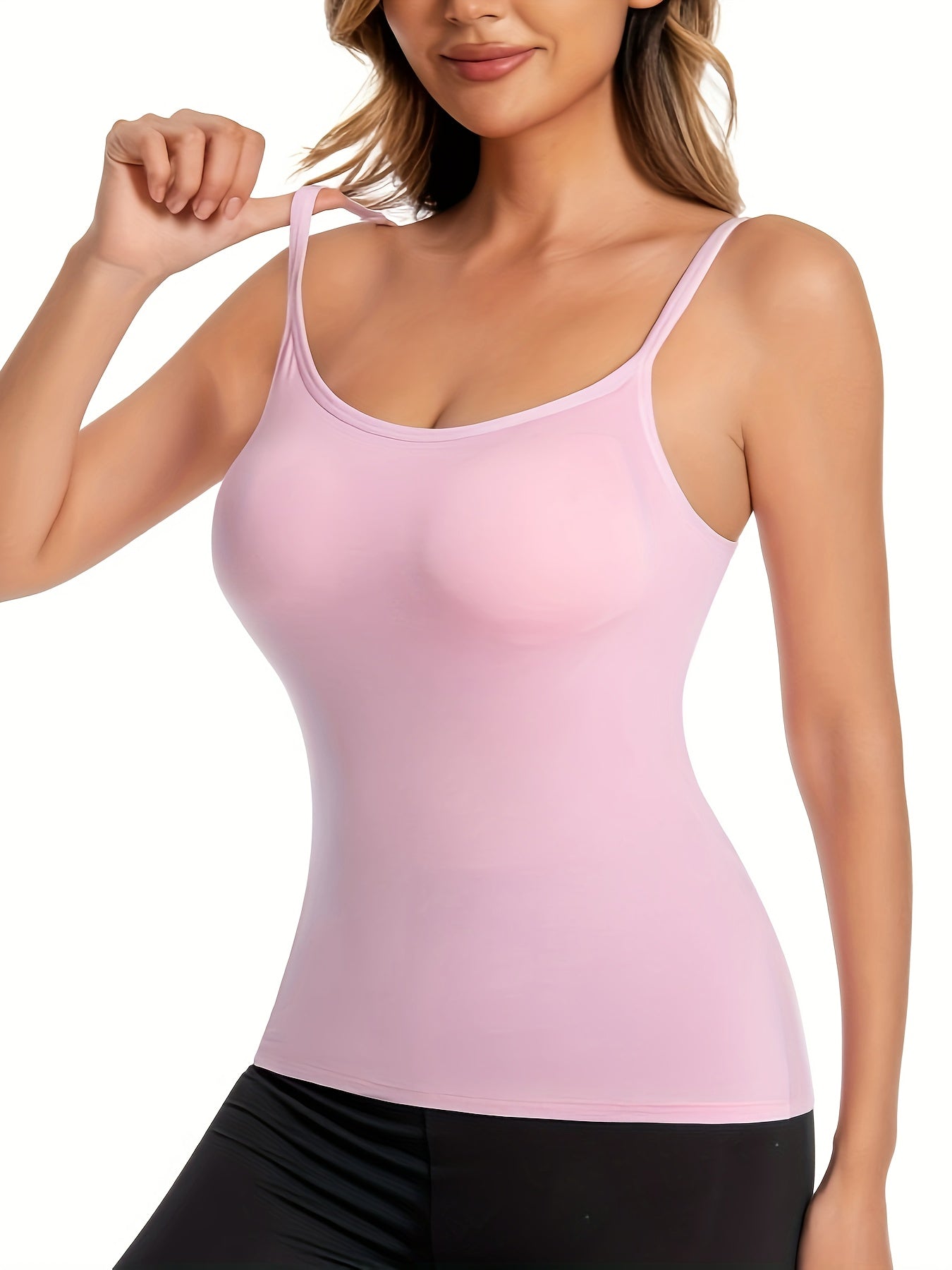 Women's Cotton Padded Camisoles with Bra Straps for Comfortable Home Wear