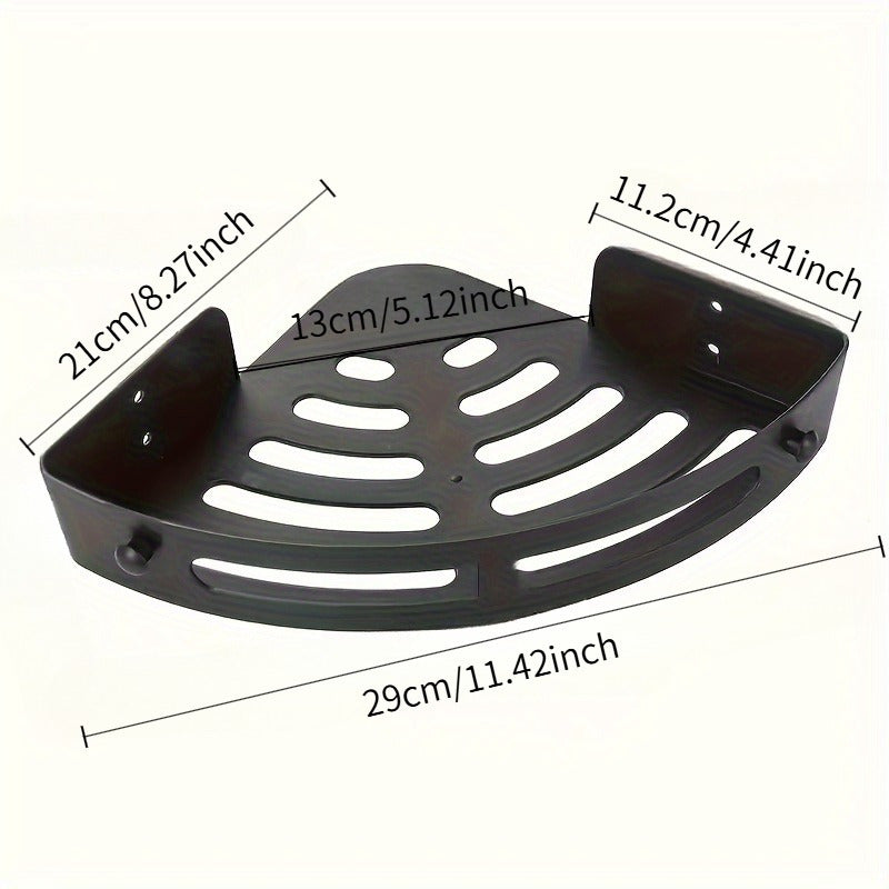 Unfinished Plastic Corner Shower Caddy Wall Mount No-Drill Adhesive Shelves Bathroom Organizer