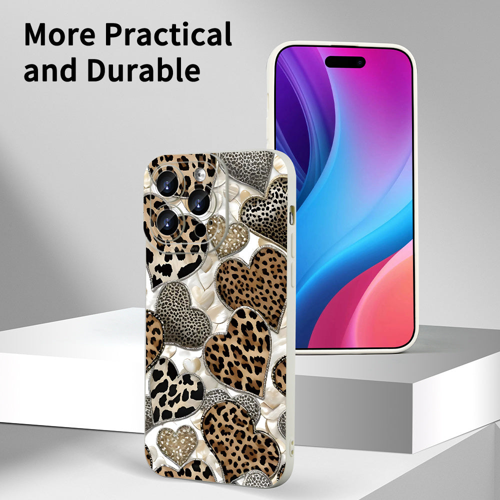 Leopard Print TPU Phone Case for iPhone 7-16 Plus Pro Max Stylish Protective Cover