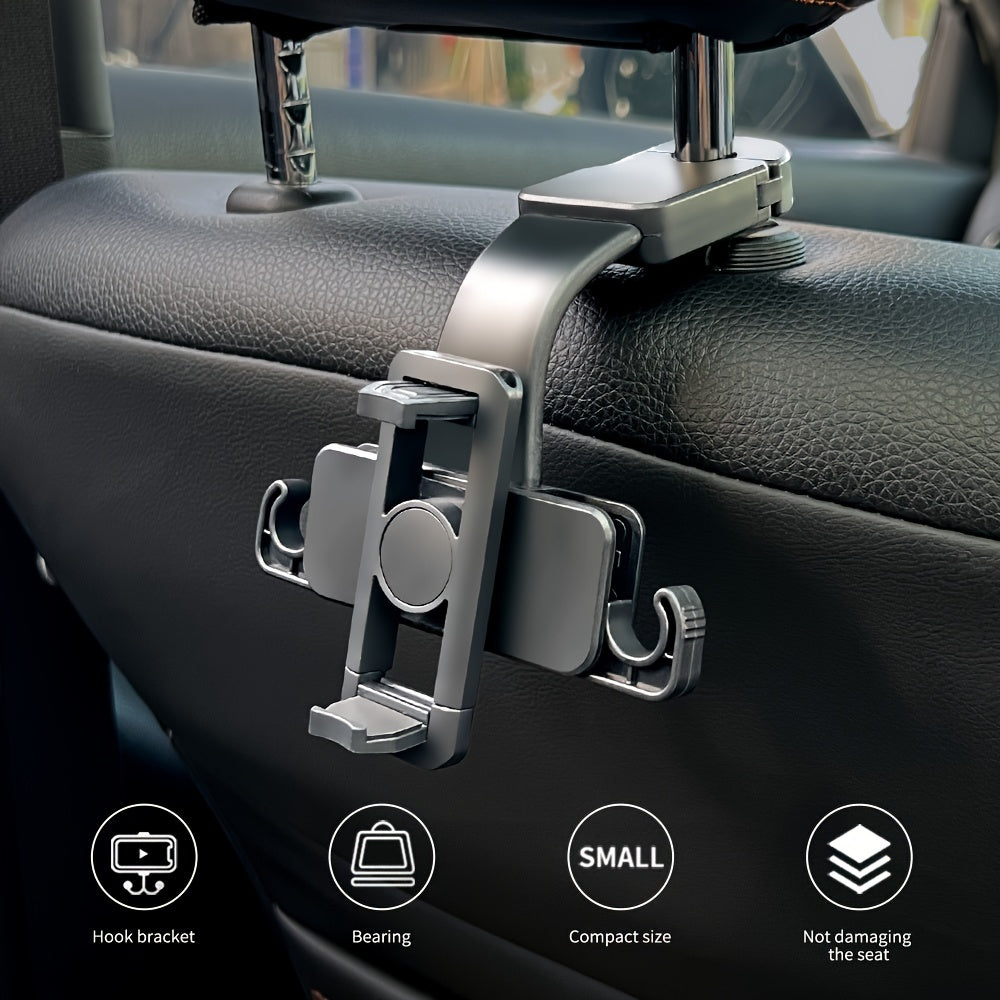 Universal Car Headrest Mount ABS Phone Holder 360° Rotation Adjustable