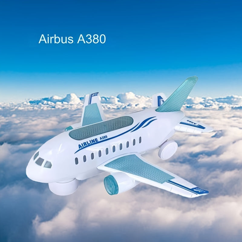 Toy Airplane for Kids 3-6 with LED Lights and Music Educational Toy Gift