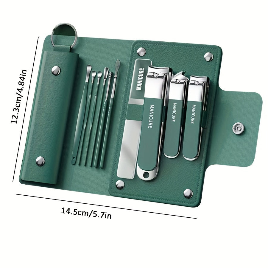 10-Piece Manicure Set with Nail Clippers and Personal Care Tools for Travel and Home Use