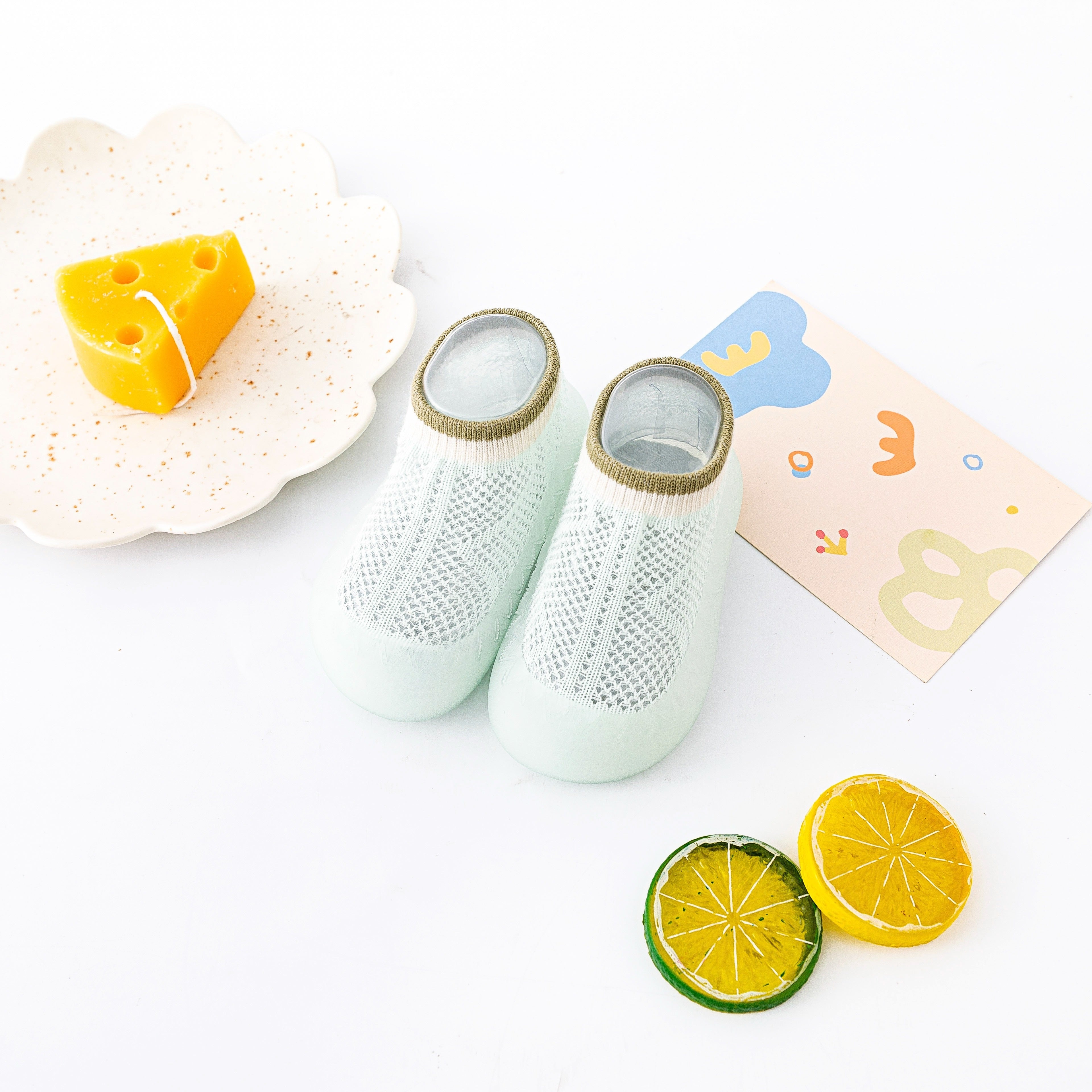 Kichkina erkaklar va qizlar uchun oson kiyiladigan sock poyabzal, nafas oladigan, sirpanmaydigan rezina tagli, ichki va tashqi foydalanish uchun, kuz, bahor