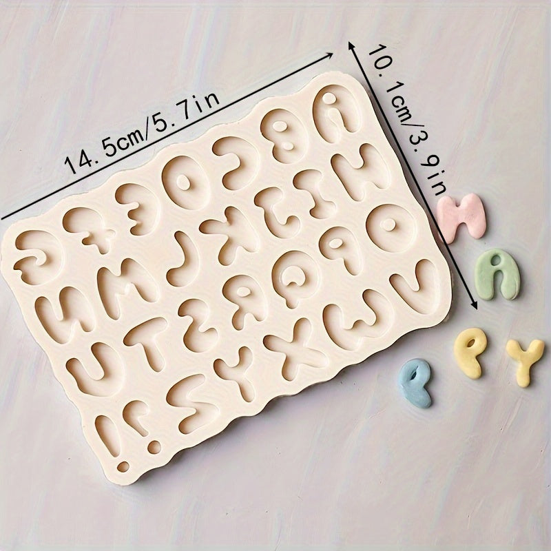 3D Art Letters Silicone Mold for Baking Cakes Fondant Chocolate Clay