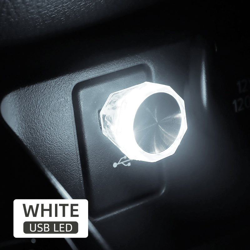Luz de ambiente LED para coche USB, lámpara de estado de ánimo para interiores, lámpara decorativa portátil, súper brillante