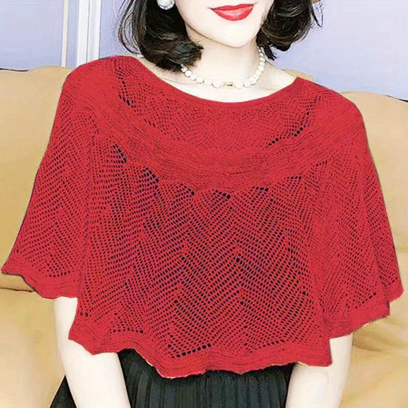 Qo'llar uchun shifonli shalvli sharf, ruffles bilan, shamol o'tkazmaydigan, erkin kesimli kardigan