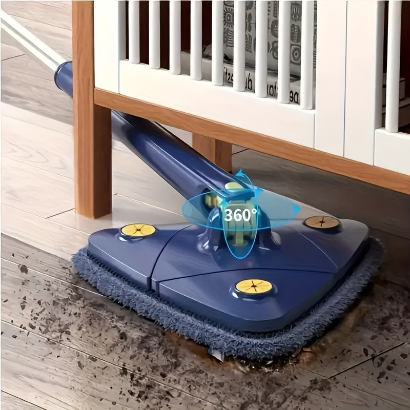 360° Rotating Triangle Mop Set with Self-Wringing System for Wet and Dry Floor Cleaning