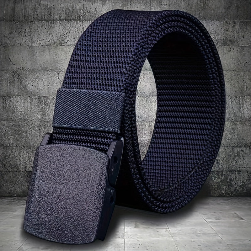 Nylon Belt Hypoallergenic Black Casual Outdoor Buckle for Men