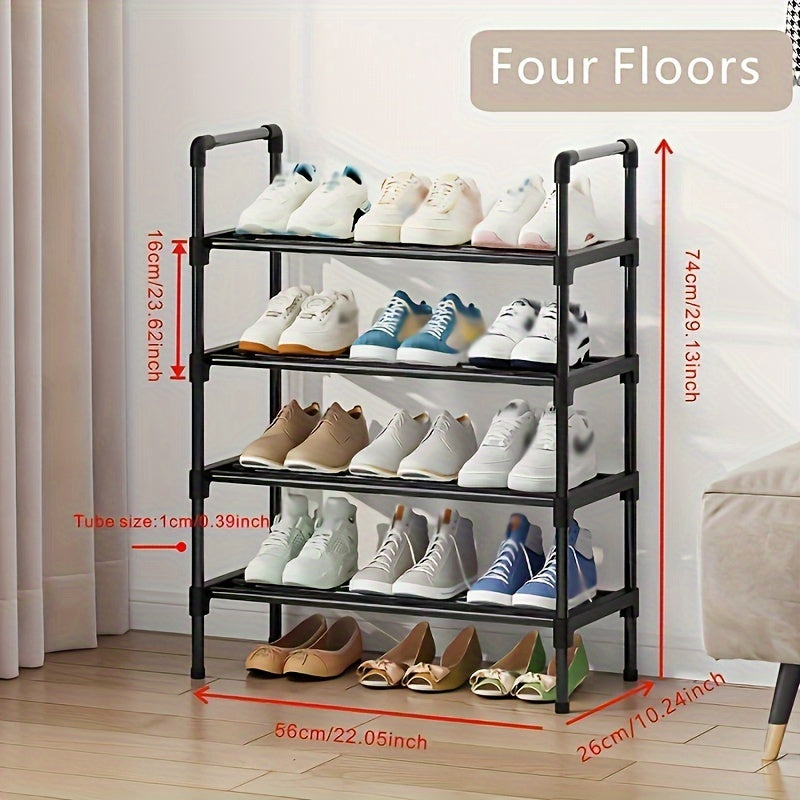 Metal Shoe Rack 4/5 Tiers Stackable Detachable Large Capacity Organizer