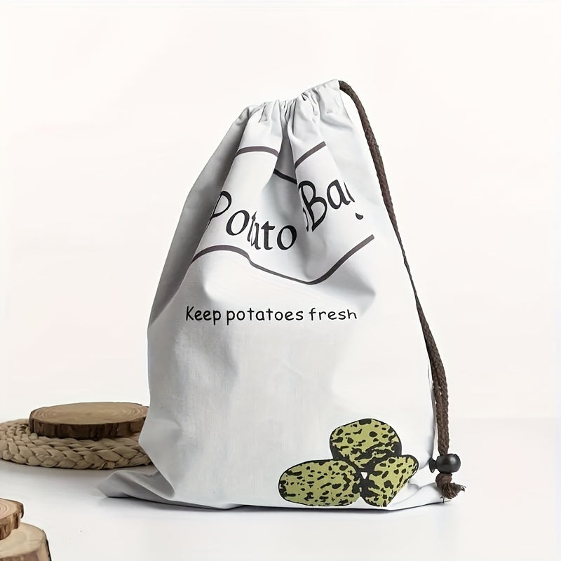 Long-Lasting Canvas Vegetable Storage Bag for Potatoes and Onions Organizing