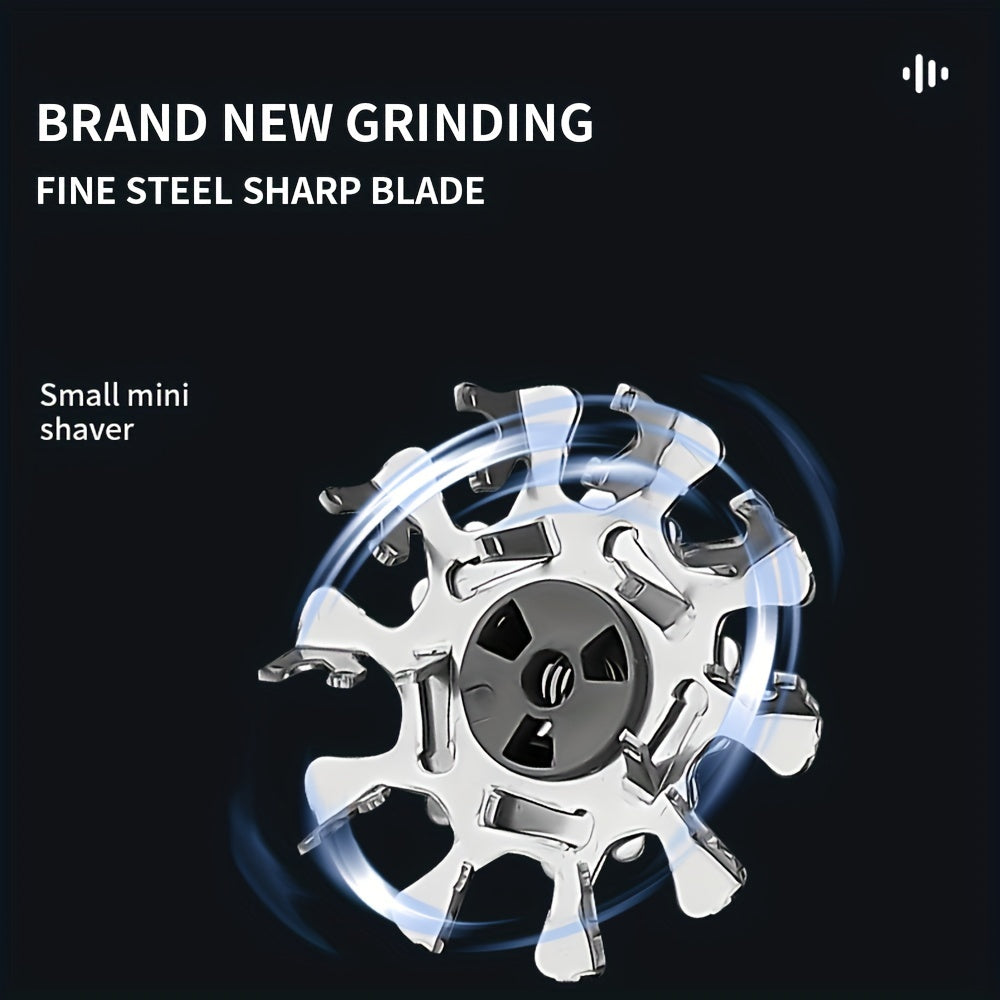 Men's Portable Rechargeable Electric Razor for Wet and Dry Shaving