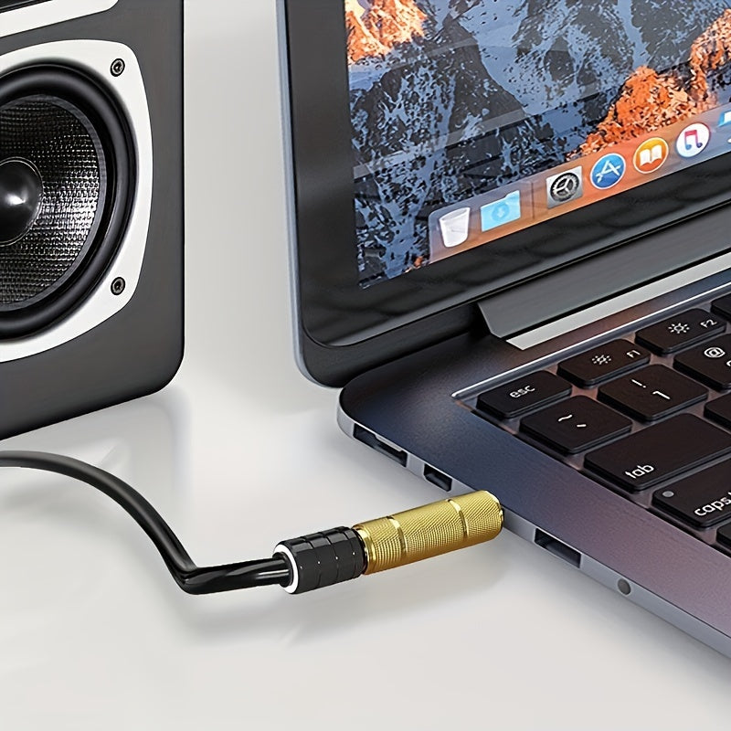 Audio Adapters 3.5mm to 6.35mm Male Female Gold-Plated for Guitars and Mixers