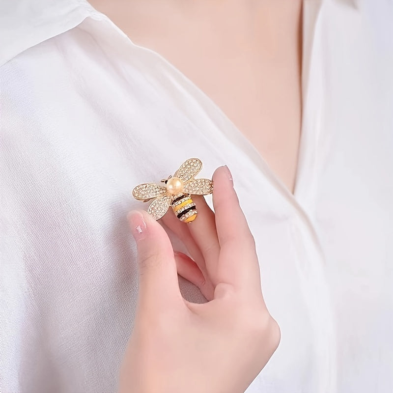 Enamel Dripping Oil Bee Brooch Set for Women Jewelry Accessories