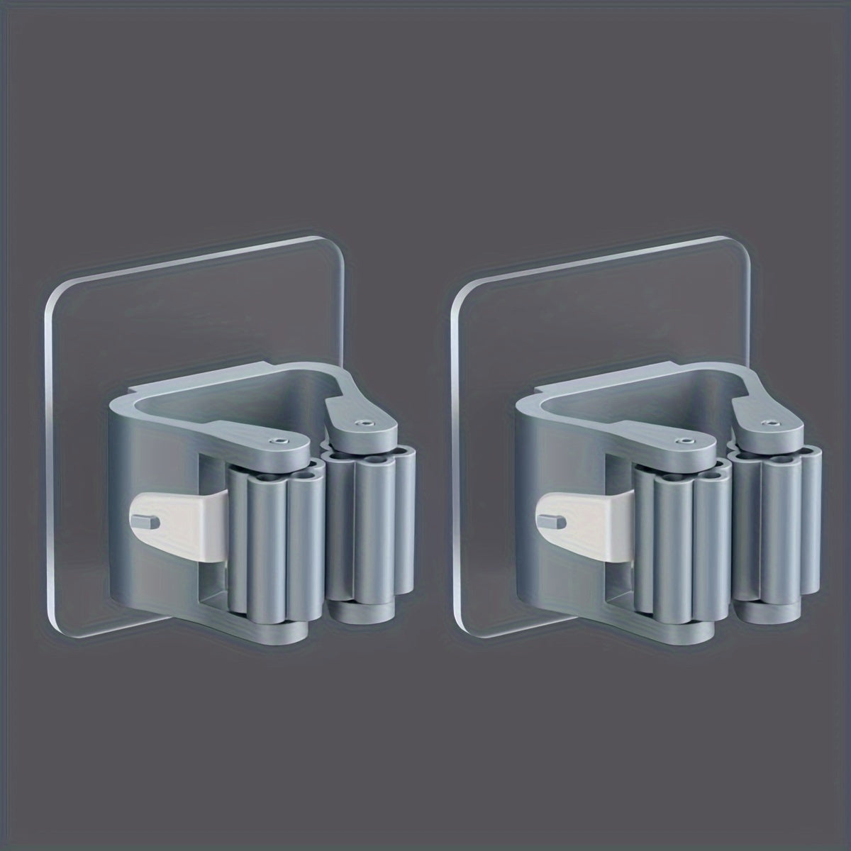 Двухсекционный настенный держатель для швабры и метлы без сверления, полка для хранения для кухни и ванной