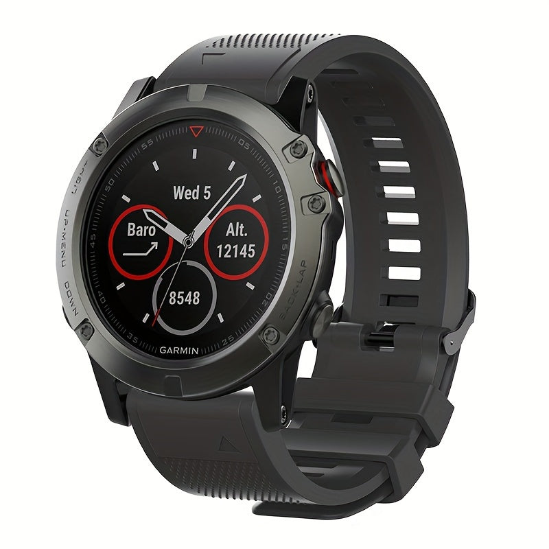 Garmin Fenix 7 Solar, Forerunner 955, Instinct 2 va boshqalar uchun maksimal qulaylik va chidamlilik uchun mo'ljallangan yuqori samarali sport kamarlarimiz bilan yangilang. Fenix 6, 5, Forerunner 945, Fenix3 HR, Descent MK 1 va boshqalar bilan mos keladi.