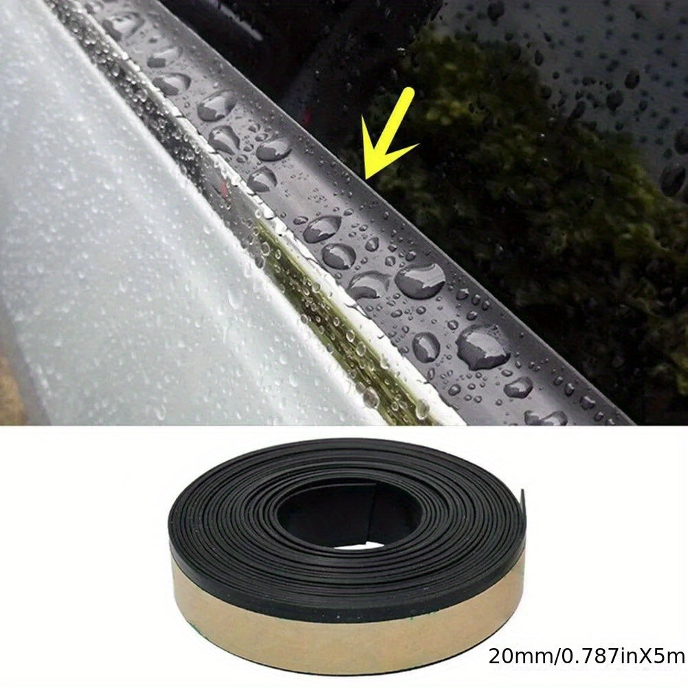 Universal Car Side Door Glass Seal Weatherstrip 5m Rain Visor Noise Insulation