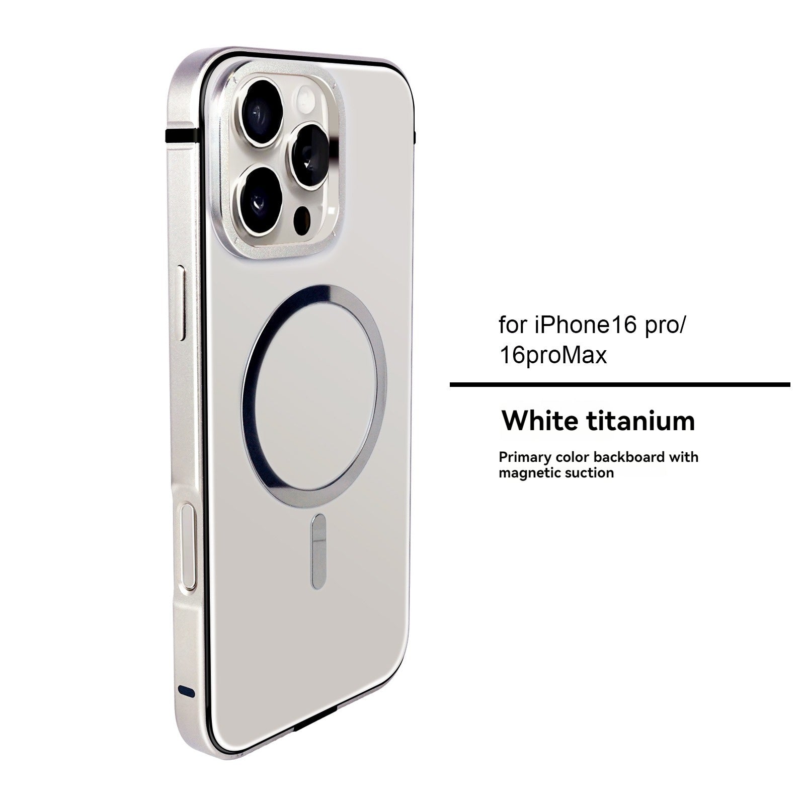 iPhone 16 Pro Max Metal Protective Case with Color Back Panel and Solid Protection