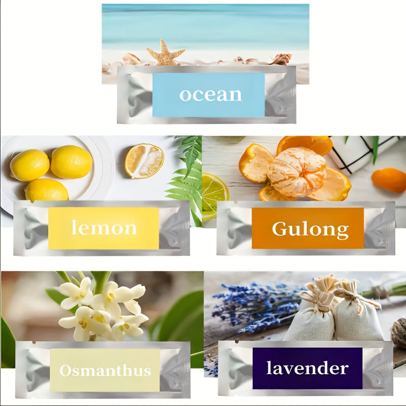 Car Air Freshener Set Aluminum Alloy Vent Clip Diffuser with 5 Refills