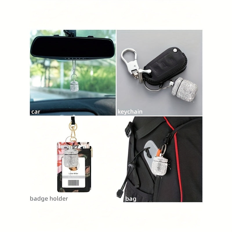 Portable Golden Pill Box Water Drill Keychain Travel Waterproof Storage