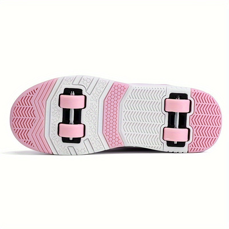 Girls' Girls' Fashion Roller Skates with Detachable Wheels Breathable Waterproof PU Upper Adjustable Lace-Up All-Season