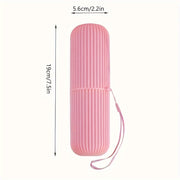 Sayohat uchun tish cho'tkasi va og'iz bo'shlig'ini yuvish uchun stakan saqlash qutisi, portativ tish pastasi tashkilotchisi