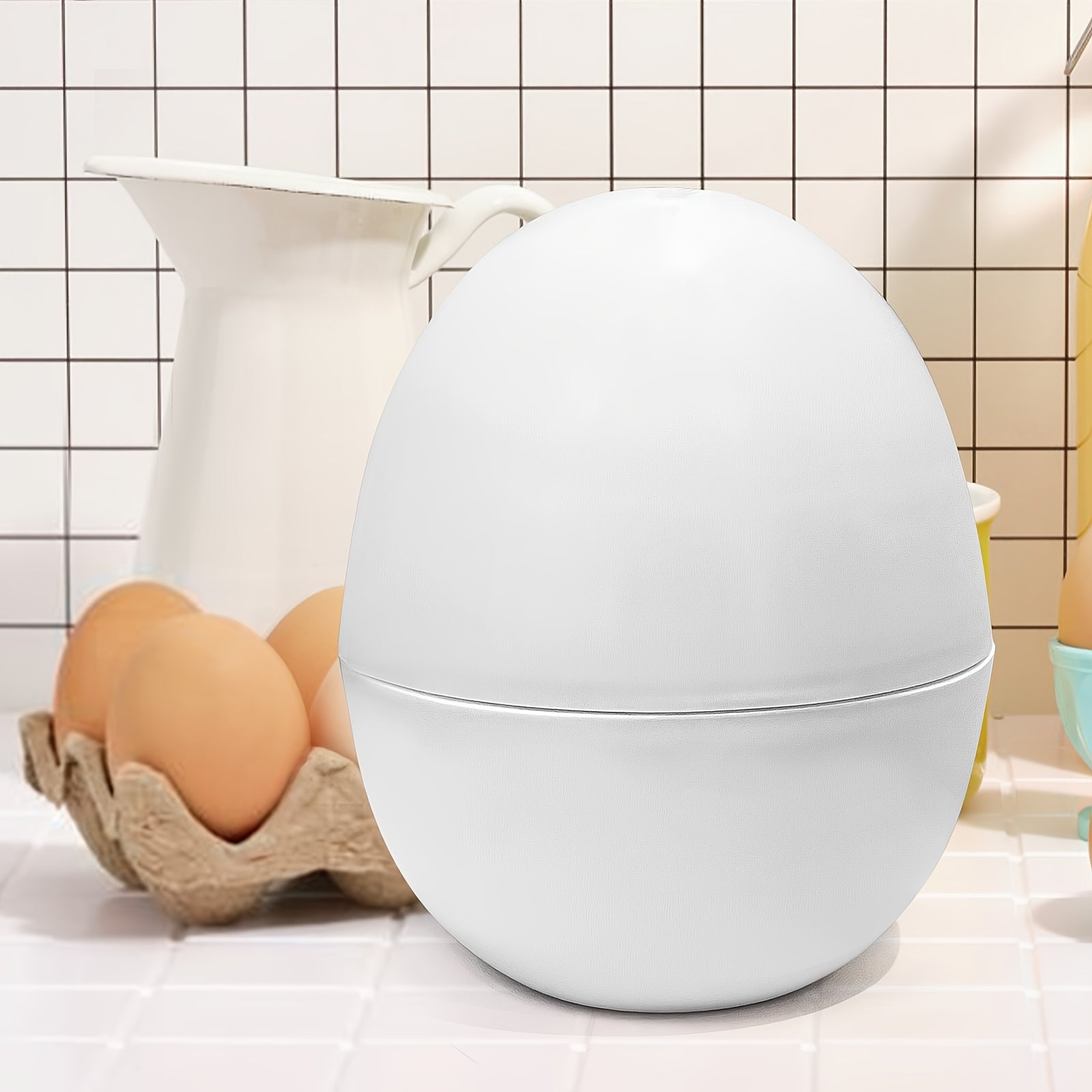 Mini Microwave Egg Steamer with Lid for Soft and Hard Boiled Eggs