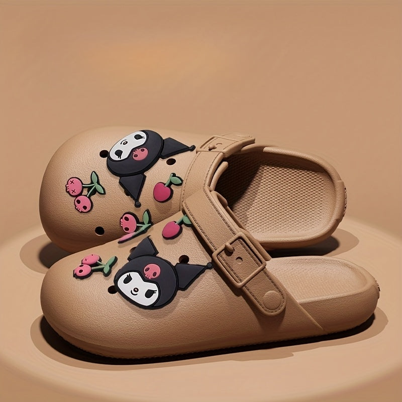 Women's Lightweight EVA Adjustable Sandals Brown Summer Indoor Outdoor Slippers