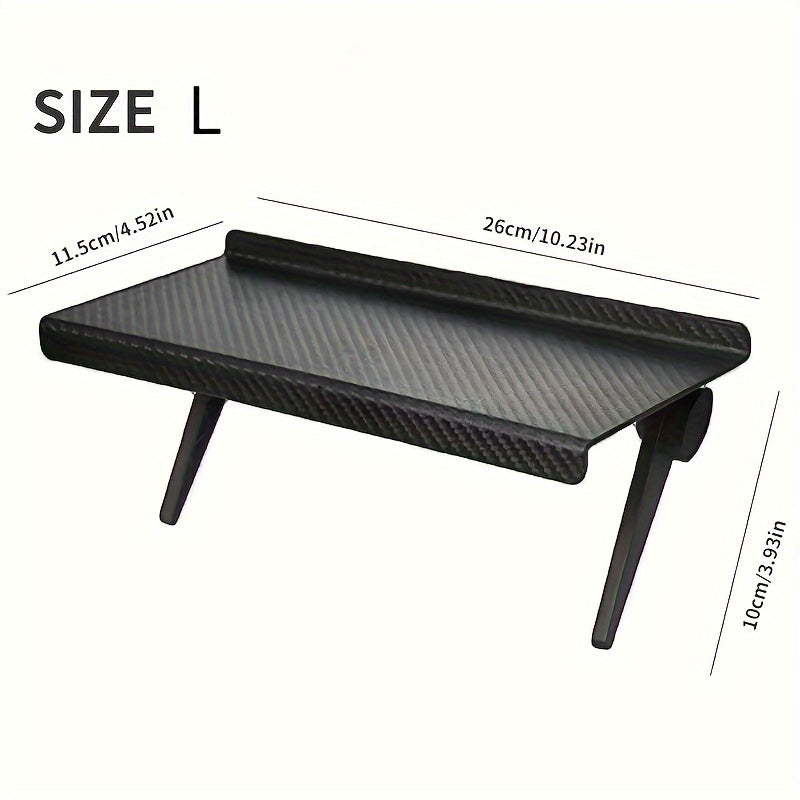 Carbon Fiber TV Stand Shelf for Router and Cable Box, Space-Saving Organizer