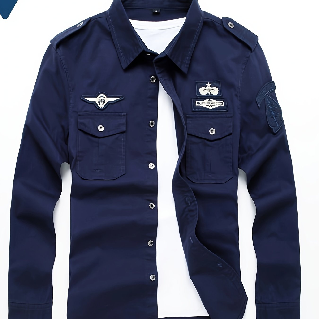 Erkaklar uchun vintage uslubidagi paxta kargo ko'ylagi: Qora, uzun qo'lqonli, yengil, bahor/kovak uchun, ochiq havoda va tasodifiy kiyimlar uchun.