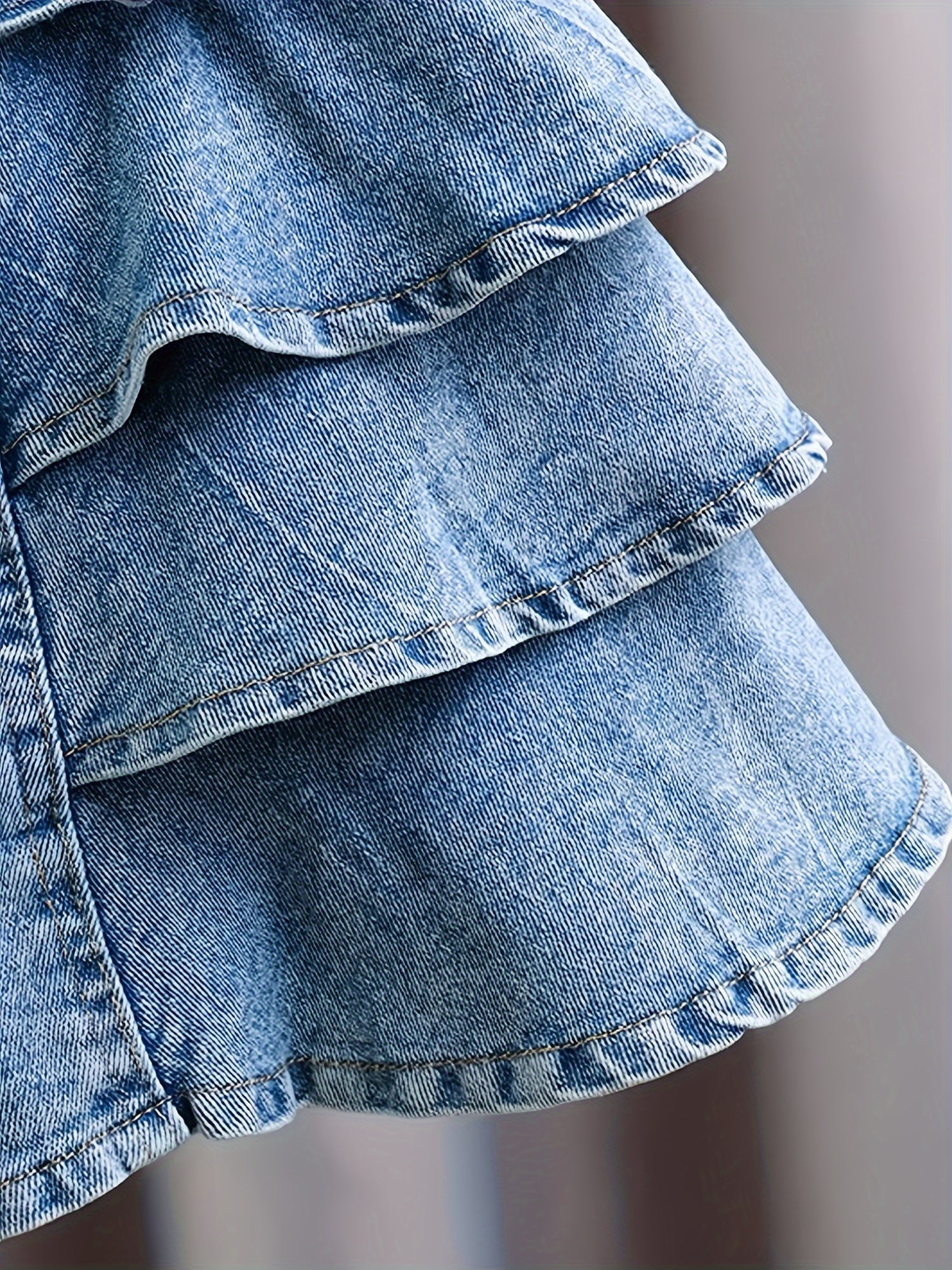 Джинсовые шорты-кулоты для девочек, однотонные, дышащие, летние повседневные юбки для девочек