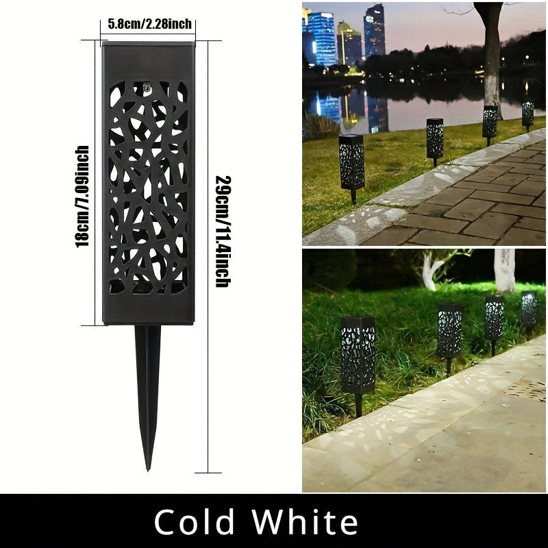 6-штуки солнечных уличных светильников LED для ландшафта, низковольтные, съемные пластиковые абажуры