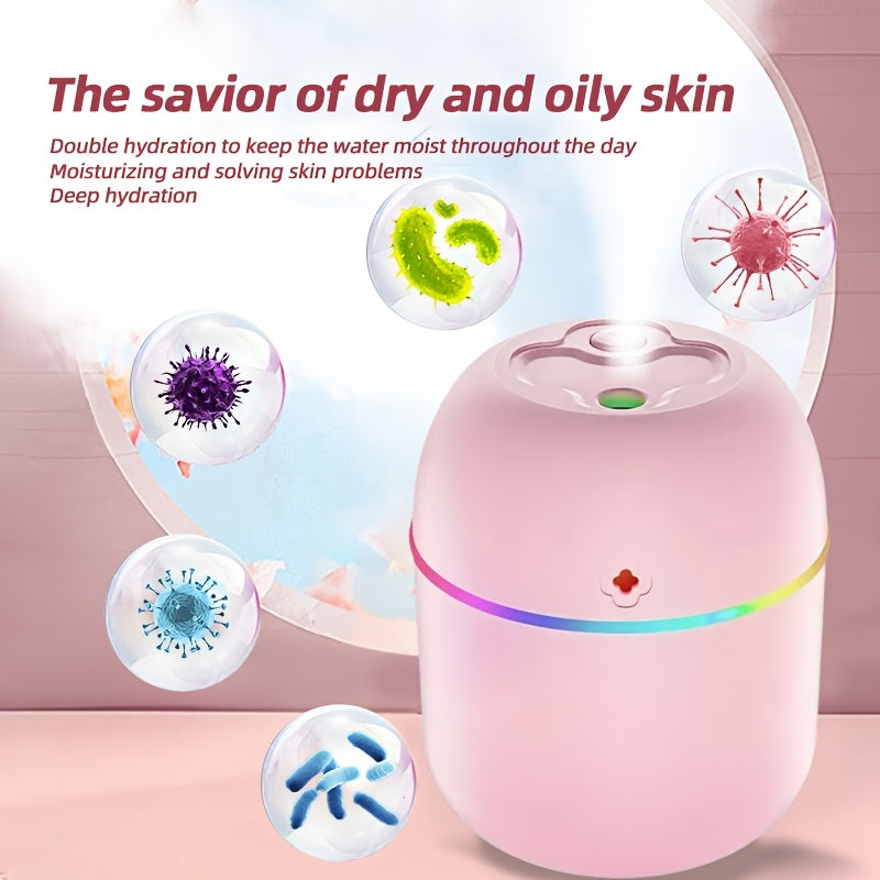 Portable Handheld Facial Moisturizer Spray for Hydration, USB Powered