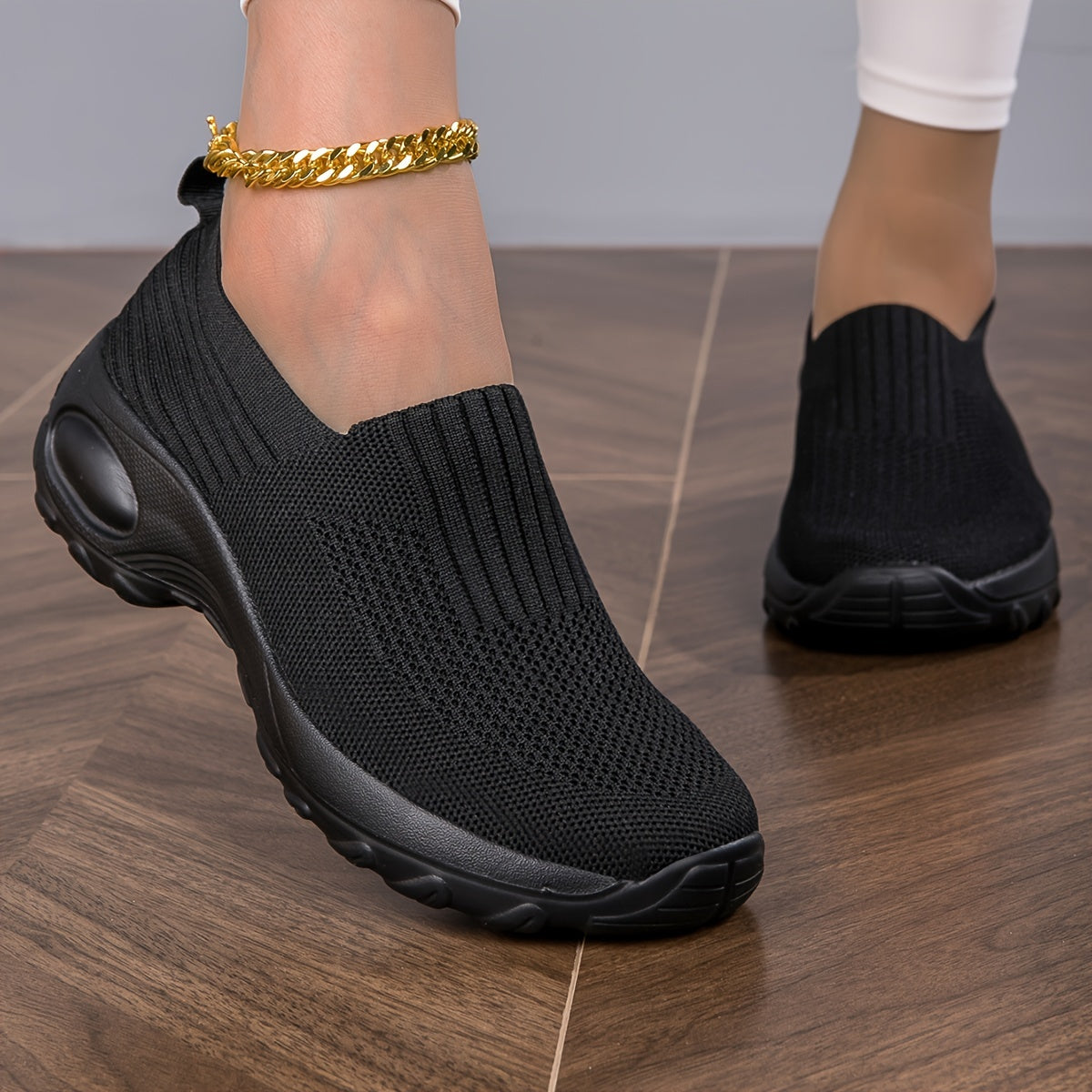 Women’s Casual Sports Socks Sneakers Thick Sole Air Cushion Shoes