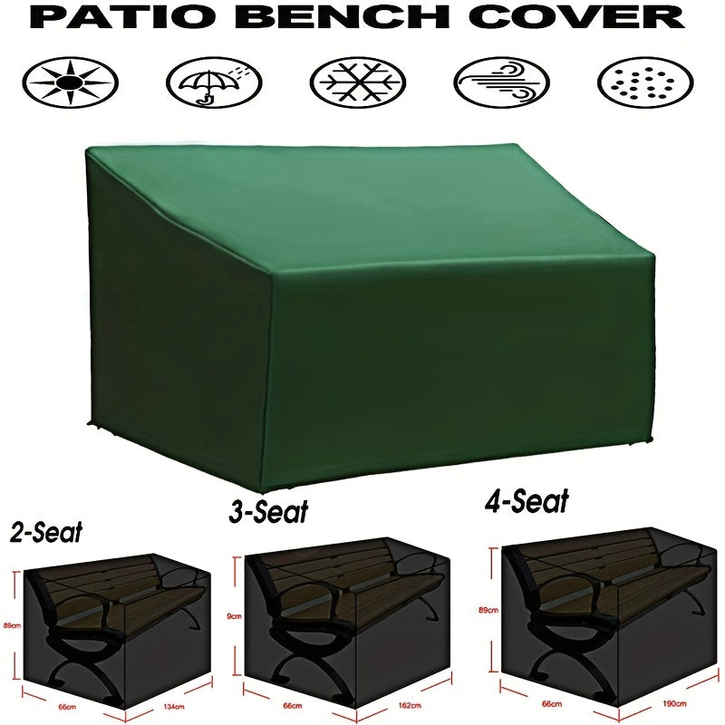 Waterproof Outdoor Bench Cover 134x66x89cm UV Resistant Oxford Cloth Black