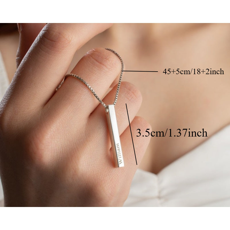 Women’s 18K Gold Plated Stainless Steel 3D Name Pendant Necklace