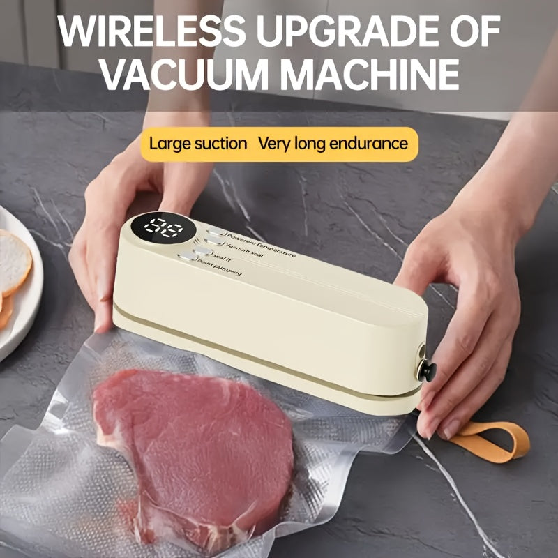 Rechargeable Food Vacuum Sealer for Preservation Compact Portable Kitchen Outdoor