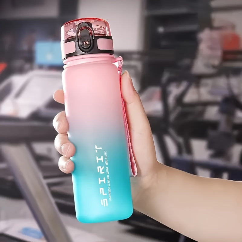 650ml Portable Water Bottle Leakproof Gradient Plastic for Outdoor Travel